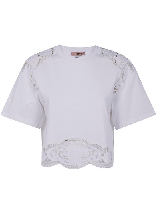 25SS 트윈셋 반팔 티셔츠 251TT2340 00001 WHITE - TWINSET