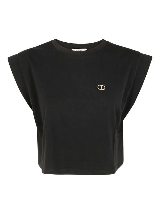 25SS 트윈셋 반팔 티셔츠 251TT2043 00006 BLACK - TWINSET