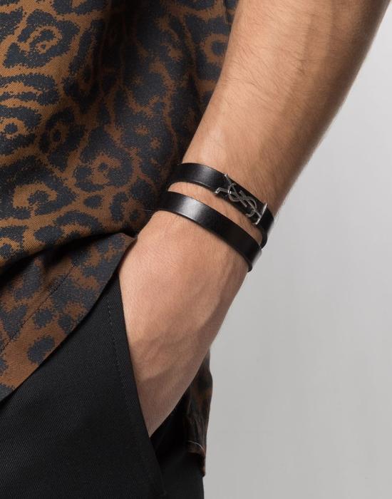 25SS 생로랑 팔찌 7087950IH0E1000 BLACK - SAINT LAURENT