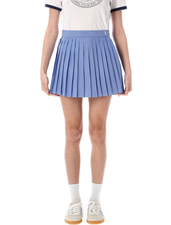 25SS 스포티앤리치 숏 스커트 25PSK018612302ST02 3896 BLUE STRIPES