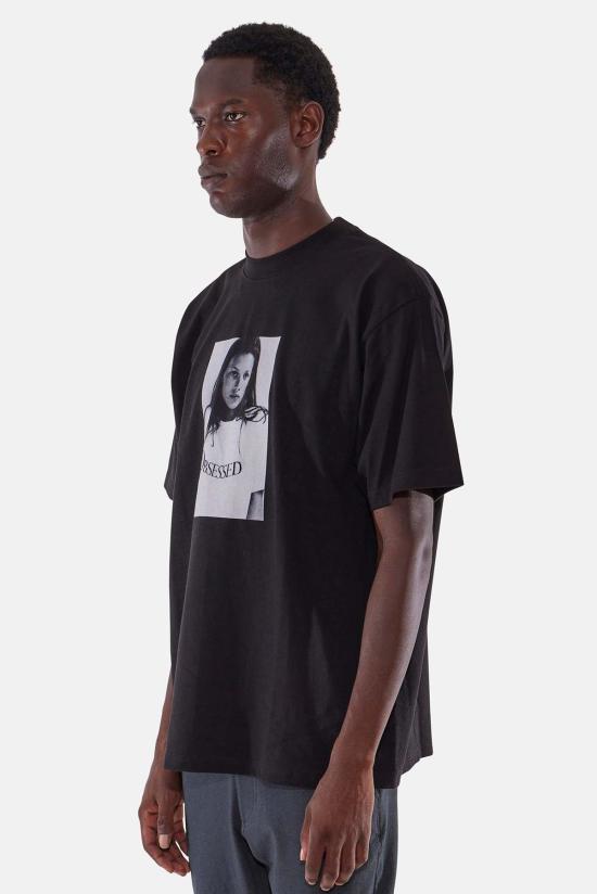  블루&크림 반팔 티셔츠 옵세스 티셔츠 블랙 - BLUE&CREAM