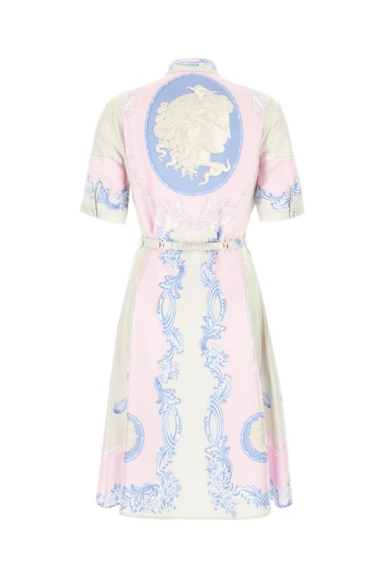 25SS 베르사체 원피스 10199521A14437 5PD60 PINK LIGHT GREY - VERSACE