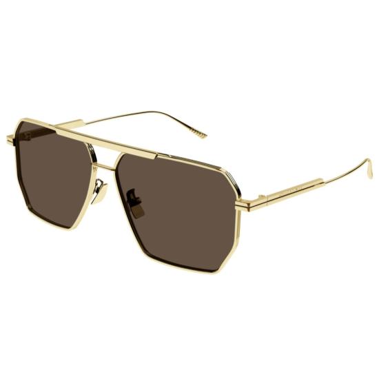  보테가베네타 선글라스 BV1012S 003 GOLD GOLD BROWN - BOTTEGA VENETA