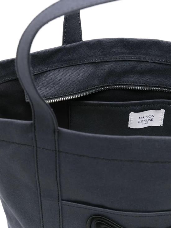 25SS 메종키츠네 라지 폭스 헤드 토트백 LW05104WW01070076 SLATE GREY DOM - MAISON KITSUNE