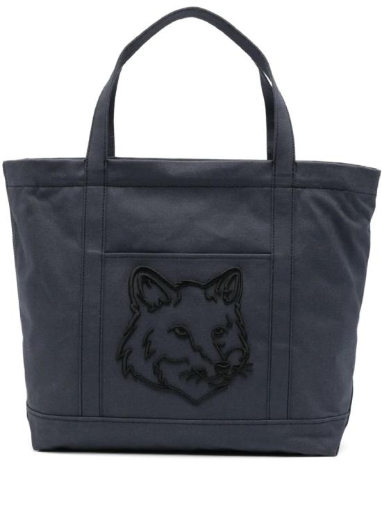 25SS 메종키츠네 라지 폭스 헤드 토트백 LW05104WW01070076 SLATE GREY DOM