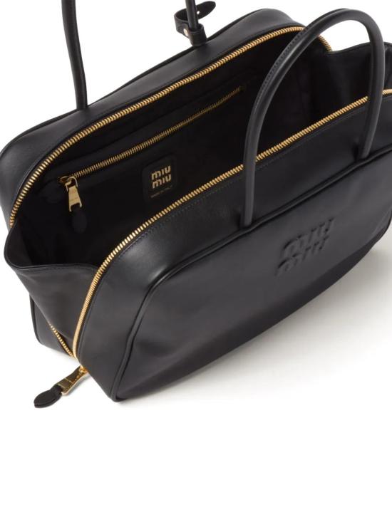 25FW 미우미우 토트백 5BB117 2CRWF0002 Black - MIU MIU