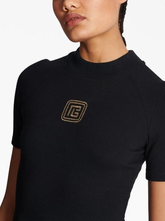  발망 반팔 티셔츠 BF1EF055BC49 black - BALMAIN