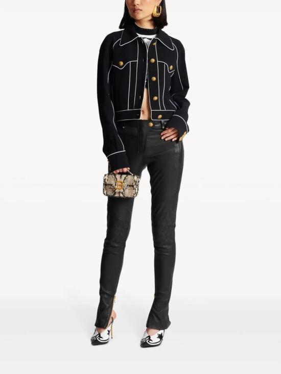  발망 스트레이트 팬츠 CF1QE030LD02 black - BALMAIN