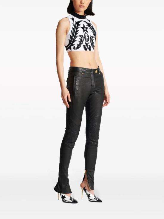  발망 스트레이트 팬츠 CF1QE030LD02 black - BALMAIN