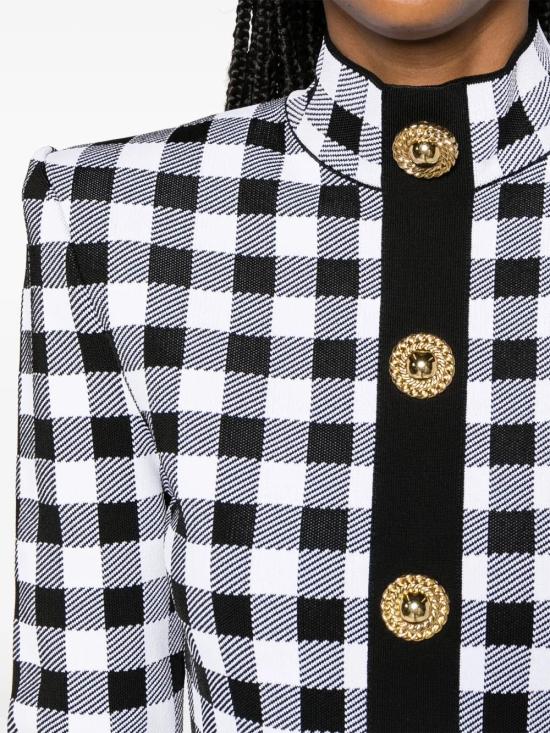  발망 숏 원피스 CF1R8019KF51 black - BALMAIN