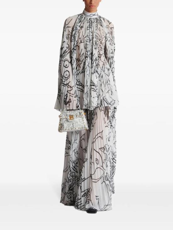  발망 토트백 DNADB910LEFP white - BALMAIN