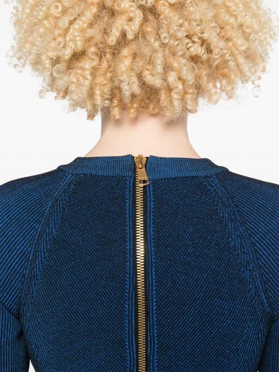  발망 미디 원피스 EF1R7152KH83 - BALMAIN