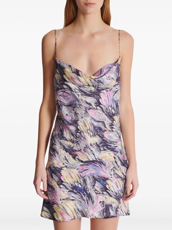  발망 숏 원피스 DF1R2222VF44 dark purple - BALMAIN