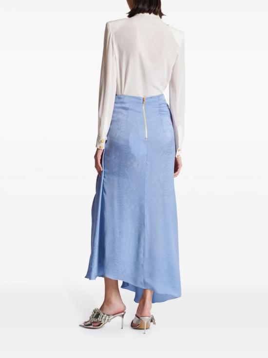  발망 미디 스커트 CF1LE365SD21 blue - BALMAIN