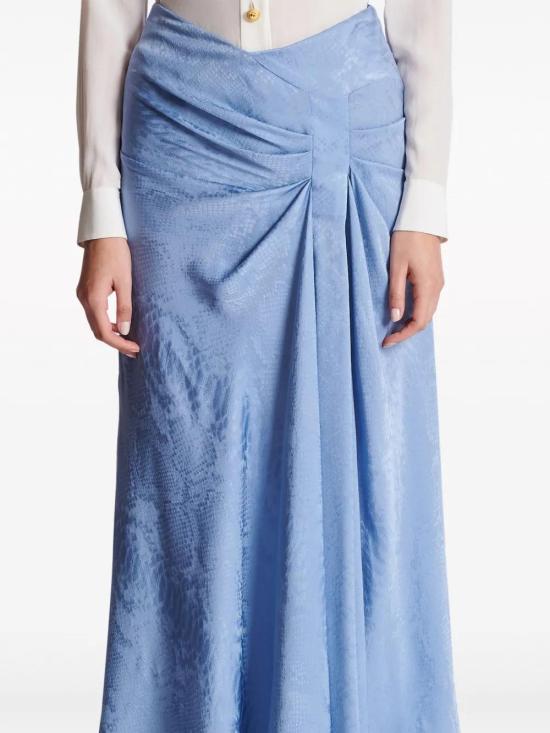  발망 미디 스커트 CF1LE365SD21 blue - BALMAIN