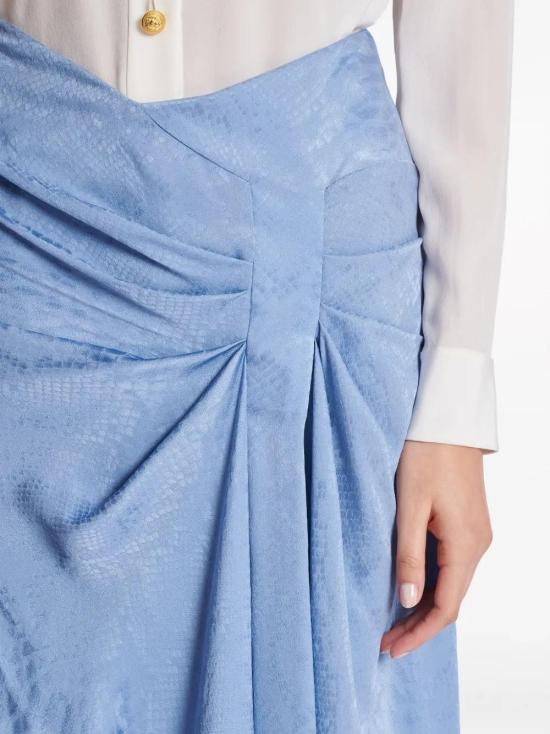  발망 미디 스커트 CF1LE365SD21 blue - BALMAIN