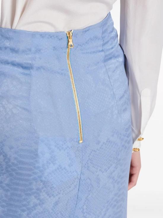  발망 미디 스커트 CF1LE365SD21 blue - BALMAIN