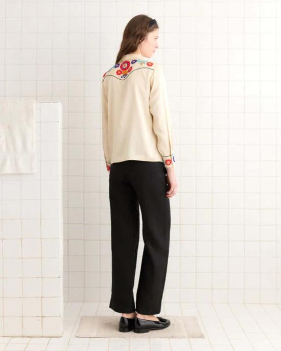  보디 블라우스 보드 가든 파티 웨스턴 셔츠 크림 멀티 - BODE