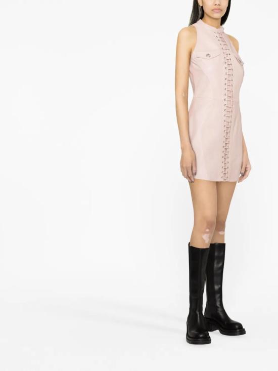  발망 숏 원피스 AF0R3165LB24 pink - BALMAIN