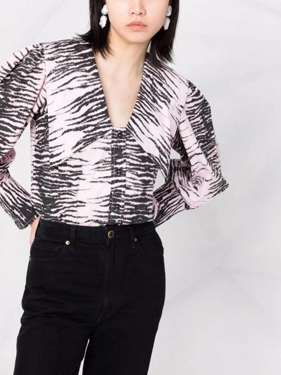  가니 블라우스 F6830 lilac - GANNI