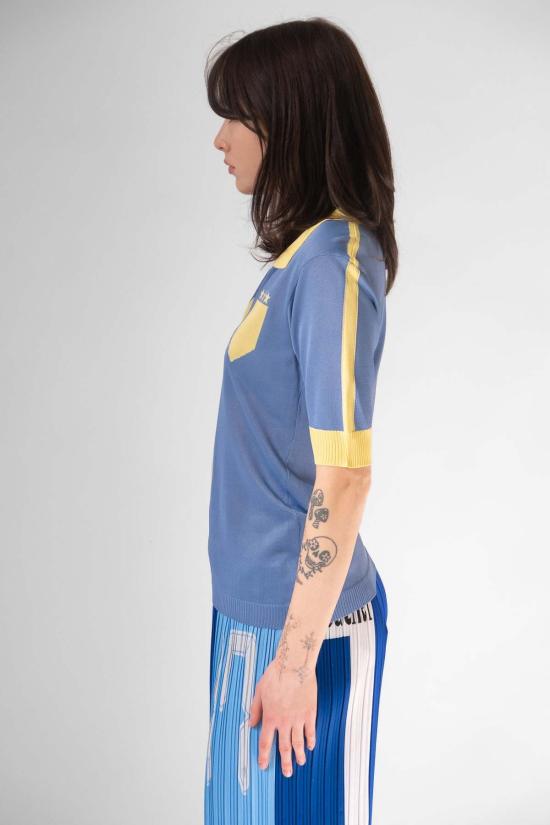  레나타 브레나 반팔 티셔츠 Renata Brenha Formiga 폴로 블루 & 옐로우 - RENATA BRENHA