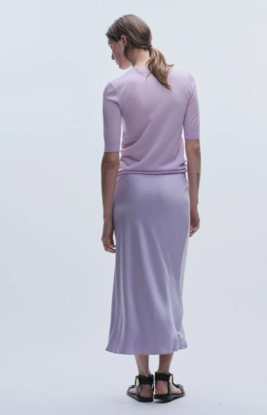  세인트 아트 롱 스커트 Saint Art Talia Charmeuse 맥시 스커트 라일락 - SAINT ART