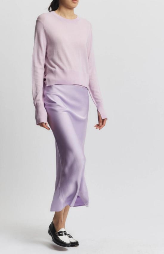  세인트 아트 롱 스커트 Saint Art Talia Charmeuse 맥시 스커트 라일락 - SAINT ART