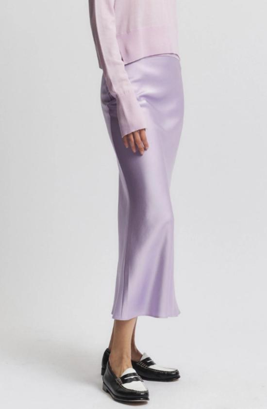  세인트 아트 롱 스커트 Saint Art Talia Charmeuse 맥시 스커트 라일락 - SAINT ART