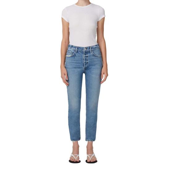  에이골디 데님 팬츠 아골드 라일리 크롭 진 코브 - AGOLDE