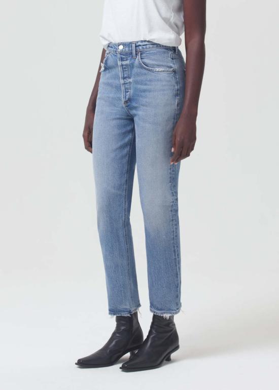  에이골디 데님 팬츠 아골드 라일리 크롭 진 코브 - AGOLDE