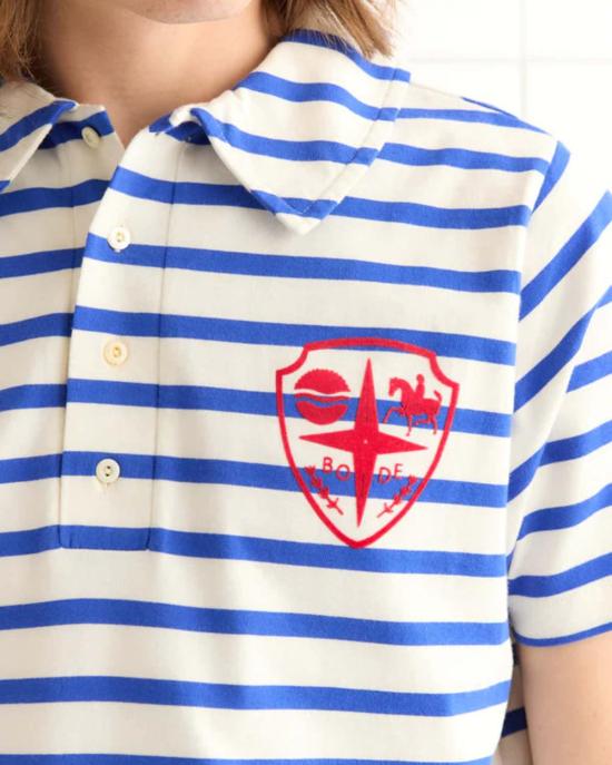  보디 폴로 티셔츠 보드 마게이트 폴로 블루 멀티 - BODE