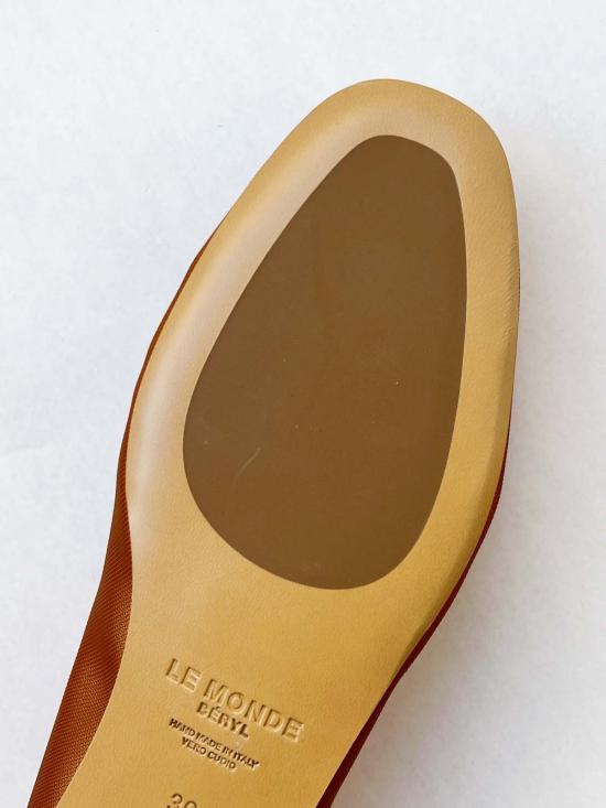  르 몽드 베릴 플랫 슈즈 루나 메쉬 슬리퍼 코냑 - LE MONDE BERYL
