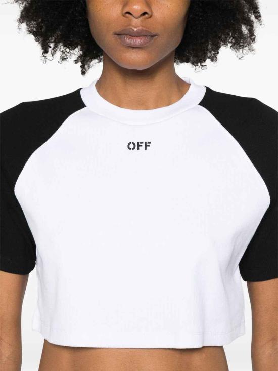  오프화이트 반팔 티셔츠 OWAA138S25JER0010110 White - OFF WHITE