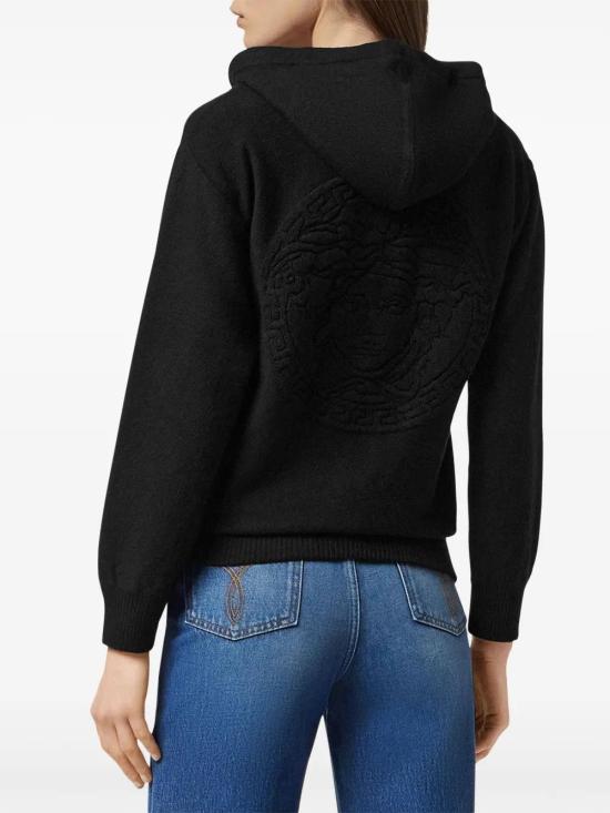  베르사체 후드 티셔츠 10134281A10005 black - VERSACE