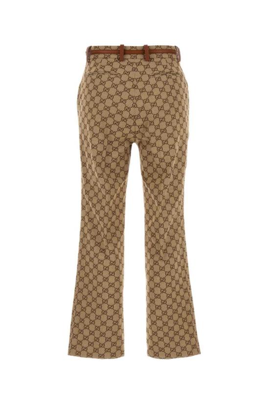 25SS 구찌 스트레이트 팬츠 820466Z8BZK2580 DARK BROWN DOM - GUCCI