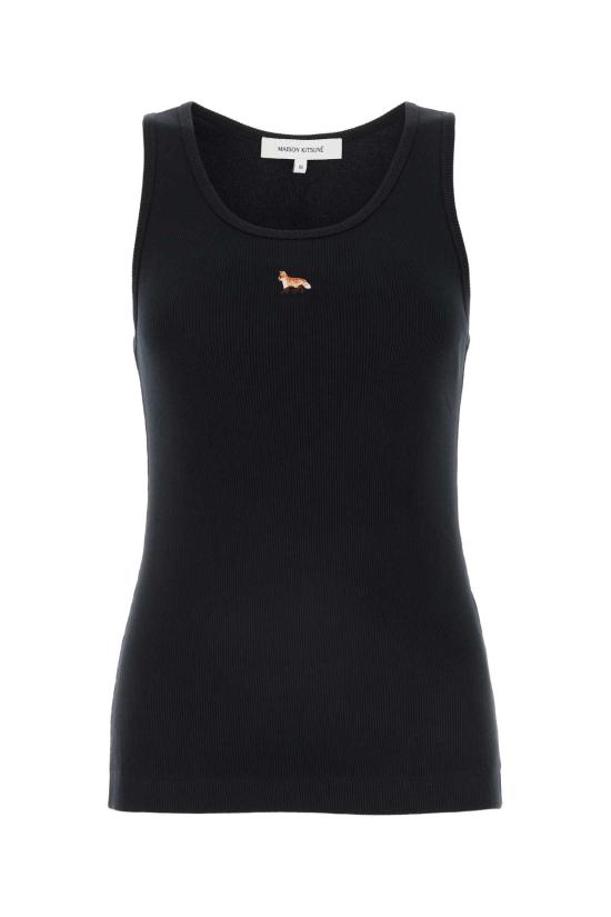 25SS 메종키츠네 민소매 티셔츠 MW00103KJ0125P199 BLACK DOM