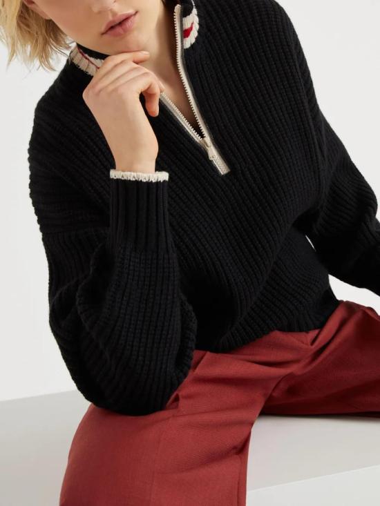  브루넬로 쿠치넬리 터틀넥 M52561114CWK68 black - BRUNELLO CUCINELLI