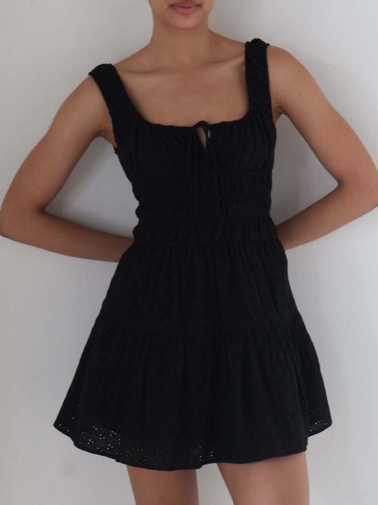  NIA 숏 원피스 니아 솔트 미니 드레스 블랙 - OTHER BRANDS