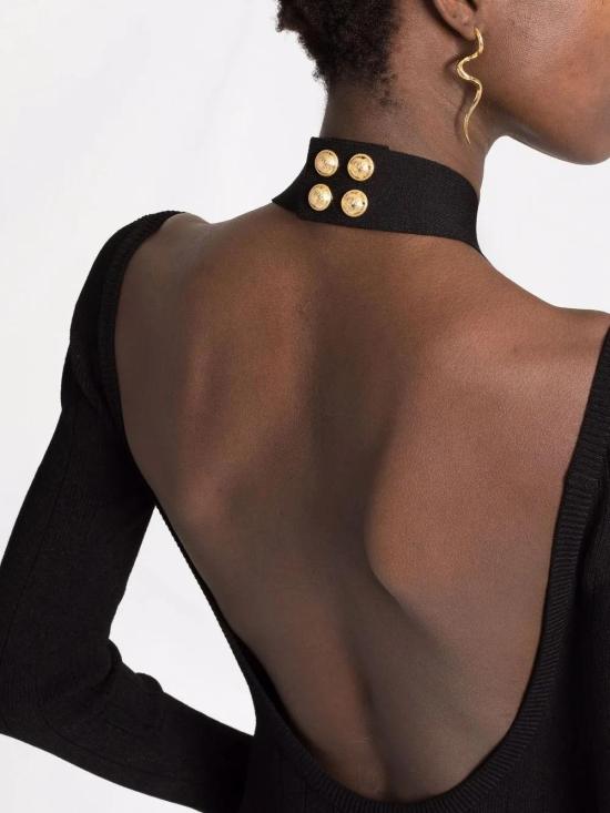  발망 미디 원피스 XF0R8525KB07 - BALMAIN