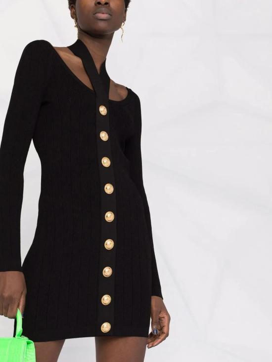  발망 미디 원피스 XF0R8525KB07 - BALMAIN