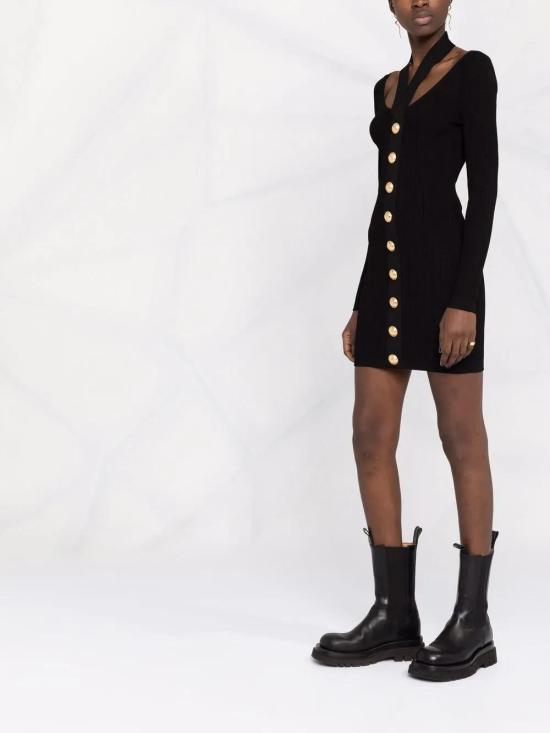  발망 미디 원피스 XF0R8525KB07 - BALMAIN