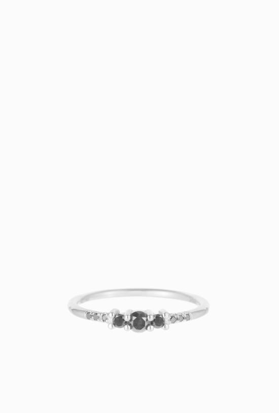  제니 권 디자인스 반지 제니 권, 블랙 다이아몬드 트리오 이퀄리브리엄 링 디자인 - JENNIE KWON DESIGNS