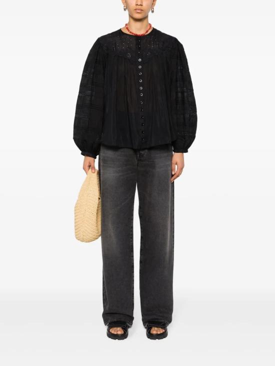  이자벨마랑 블라우스 HT0397FAB1J14I black - ISABEL MARANT