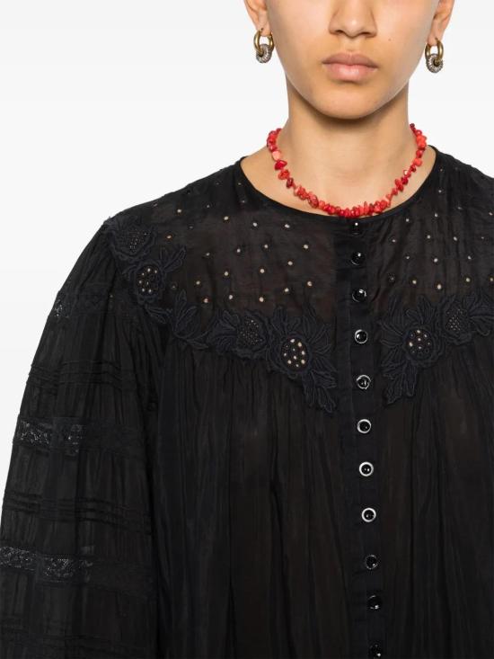  이자벨마랑 블라우스 HT0397FAB1J14I black - ISABEL MARANT
