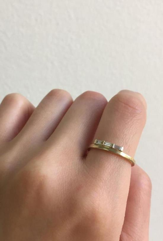  제니 권 디자인스 반지 제니 권 디자인 바게트 플로트 링 - JENNIE KWON DESIGNS