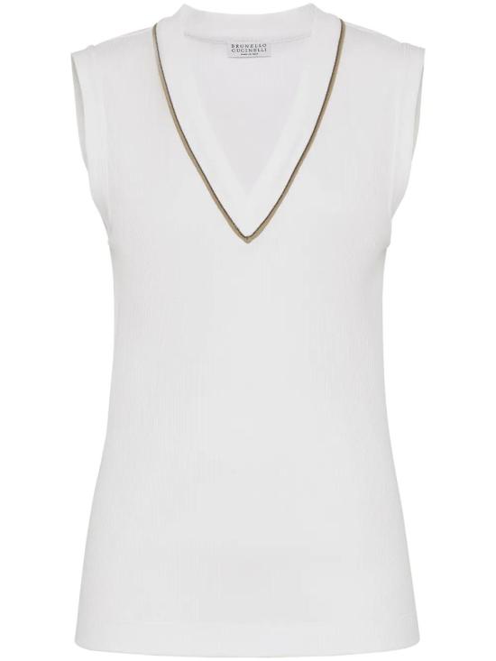  브루넬로 쿠치넬리 민소매 티셔츠 MG902FP312COW29 white