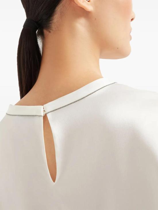  브루넬로 쿠치넬리 반팔 티셔츠 M0C59EH500C600 white - BRUNELLO CUCINELLI