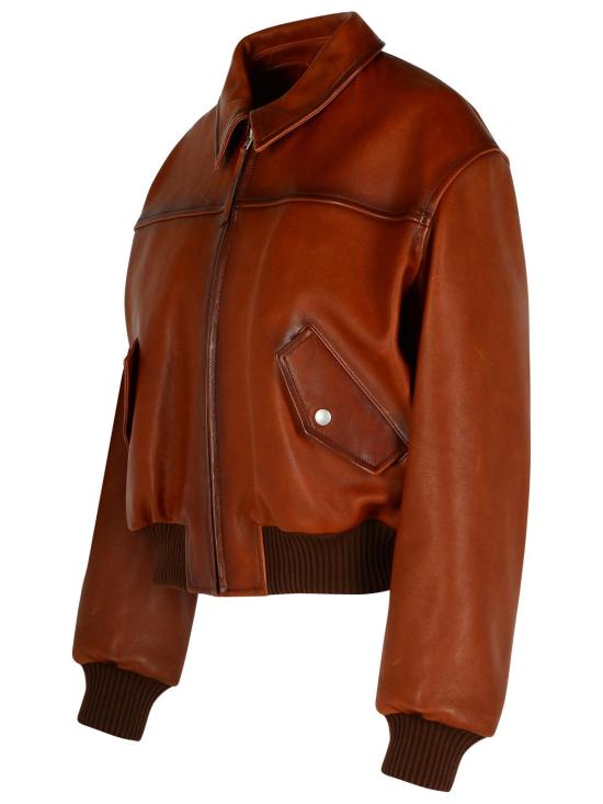 25SS 아크네 스튜디오 가죽 자켓 A70190AJQ Brown - ACNE STUDIOS