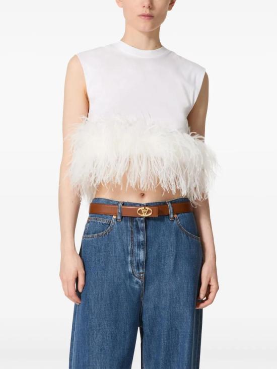  발렌티노 가라바니 민소매 티셔츠 BMC01Q8R3 white - VALENTINO GARAVANI