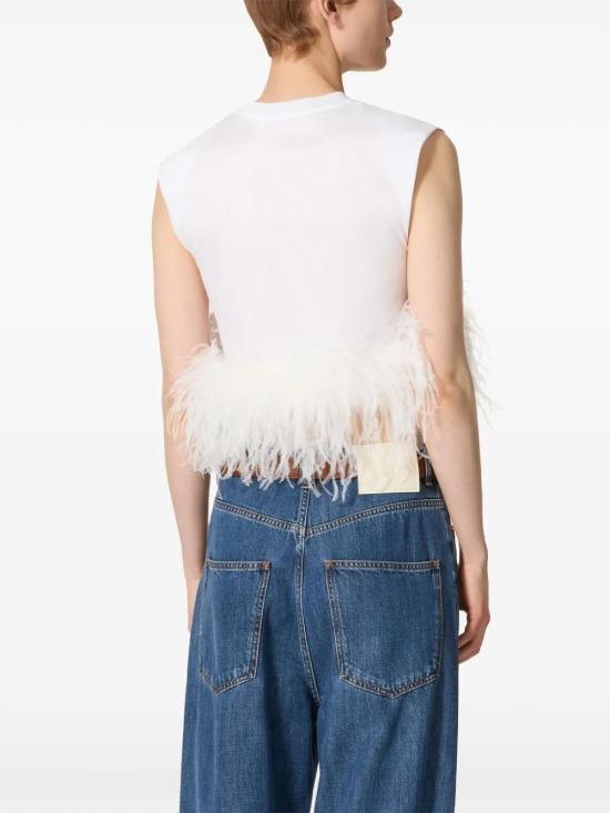  발렌티노 가라바니 민소매 티셔츠 BMC01Q8R3 white - VALENTINO GARAVANI